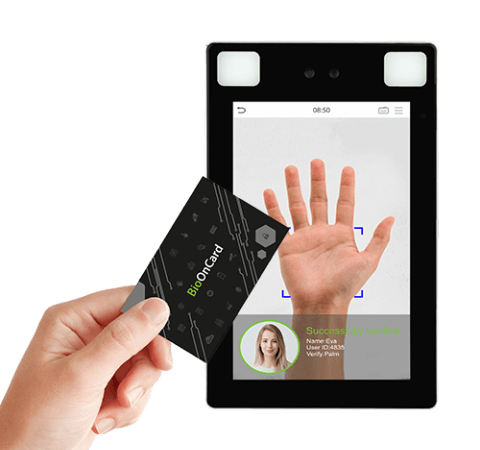 Lecteur Proface de zkteco conforme CNIL avec le gabarit biométrique dans la carte